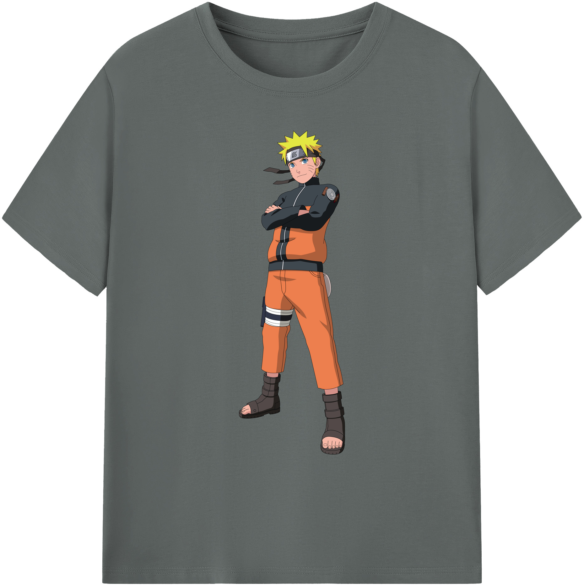 （画像用） NARUTO -ナルト- うずまき ナルト Uzumaki Naruto 綿100％ メンズ半袖Tシャツ｜肌触りやわらか＆通気性